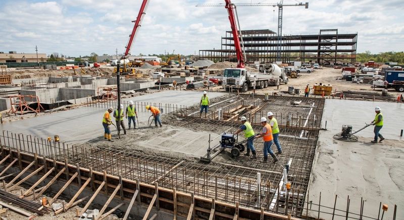 Commercial Slab Installation in Louisville, OH