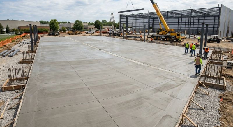 Commercial Slab Installation in Tallmadge, OH